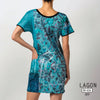 Robe T-Shirt dans sa pochette no.456-Lagon