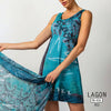 Robe semi-évasée  no.456-Lagon