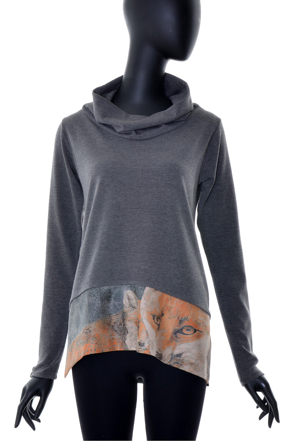 Pull Col Châle à Bande Imprimée