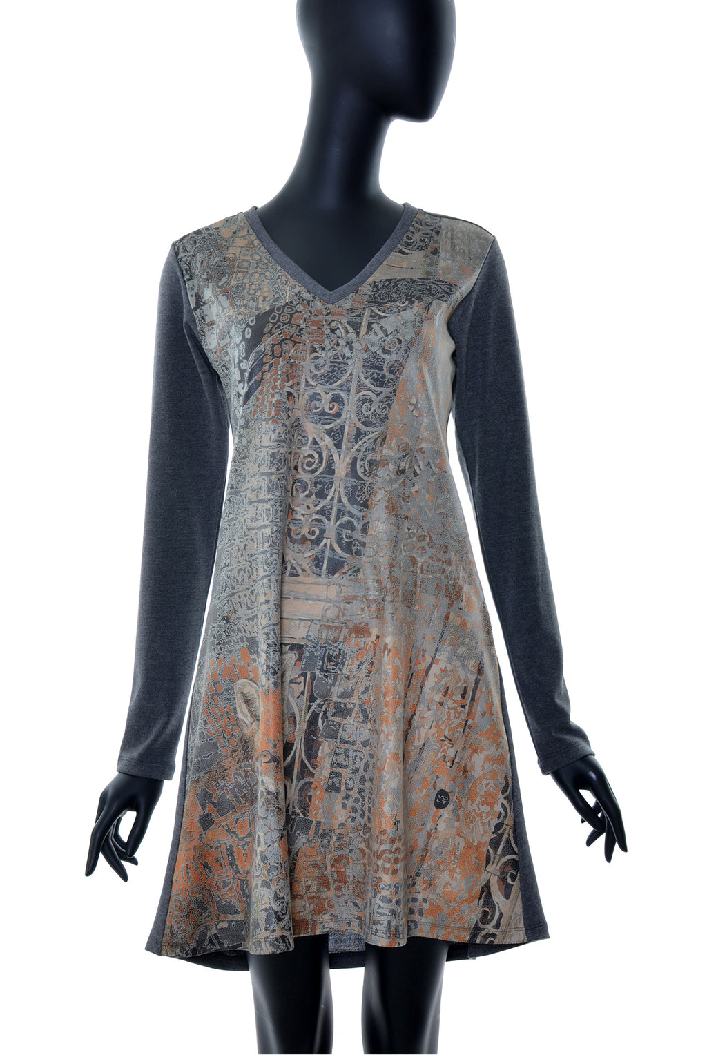 Robe évasée manches longues