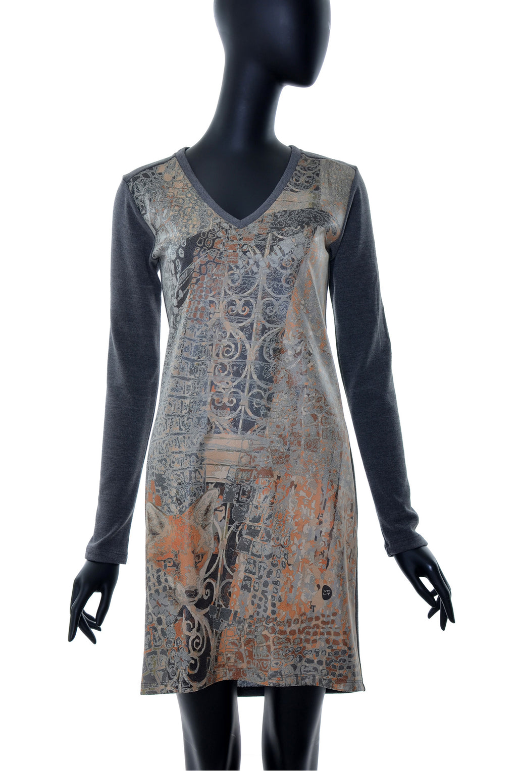 Robe droite manches longues