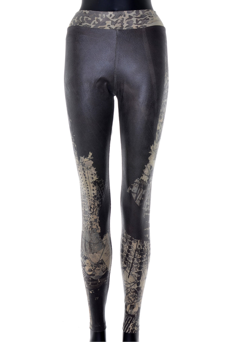 Legging Imprimé Texture Cuir