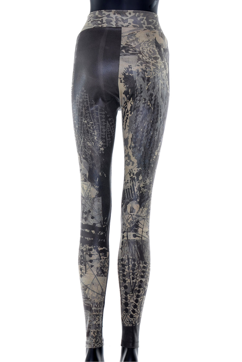 Legging Imprimé Texture Cuir