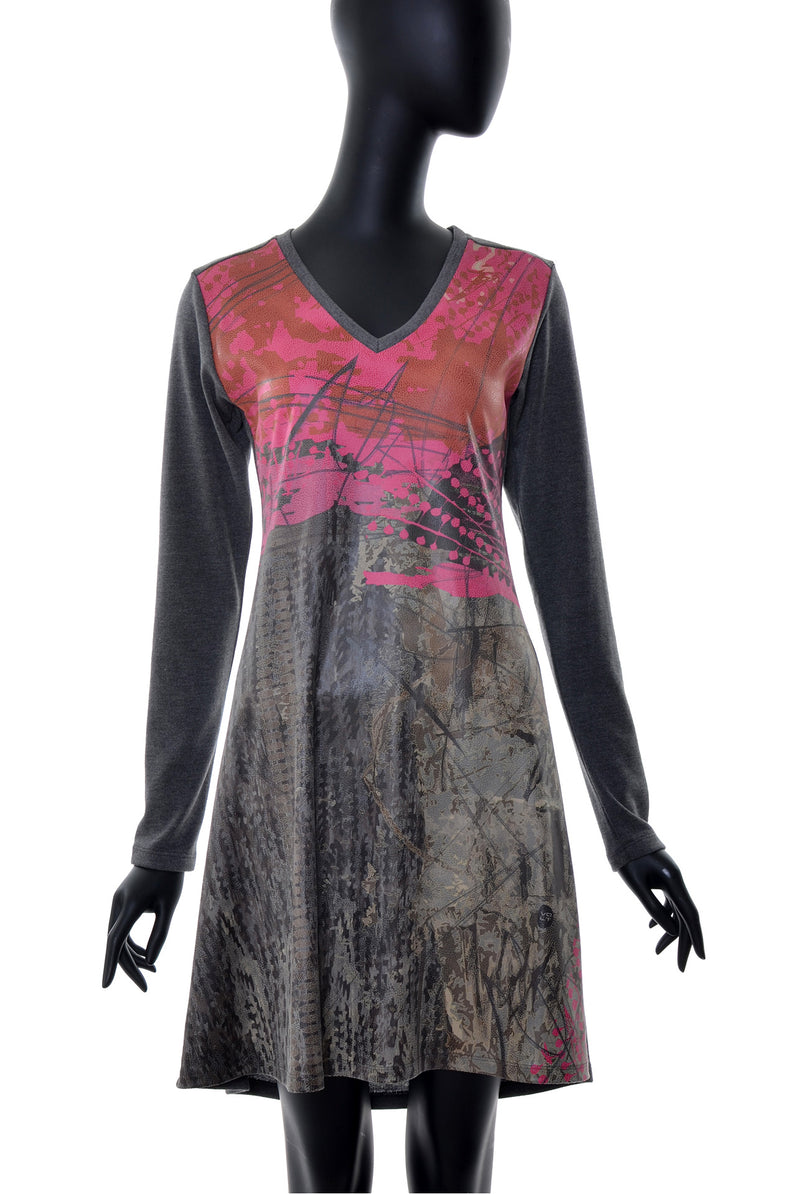 Robe évasée manches longues