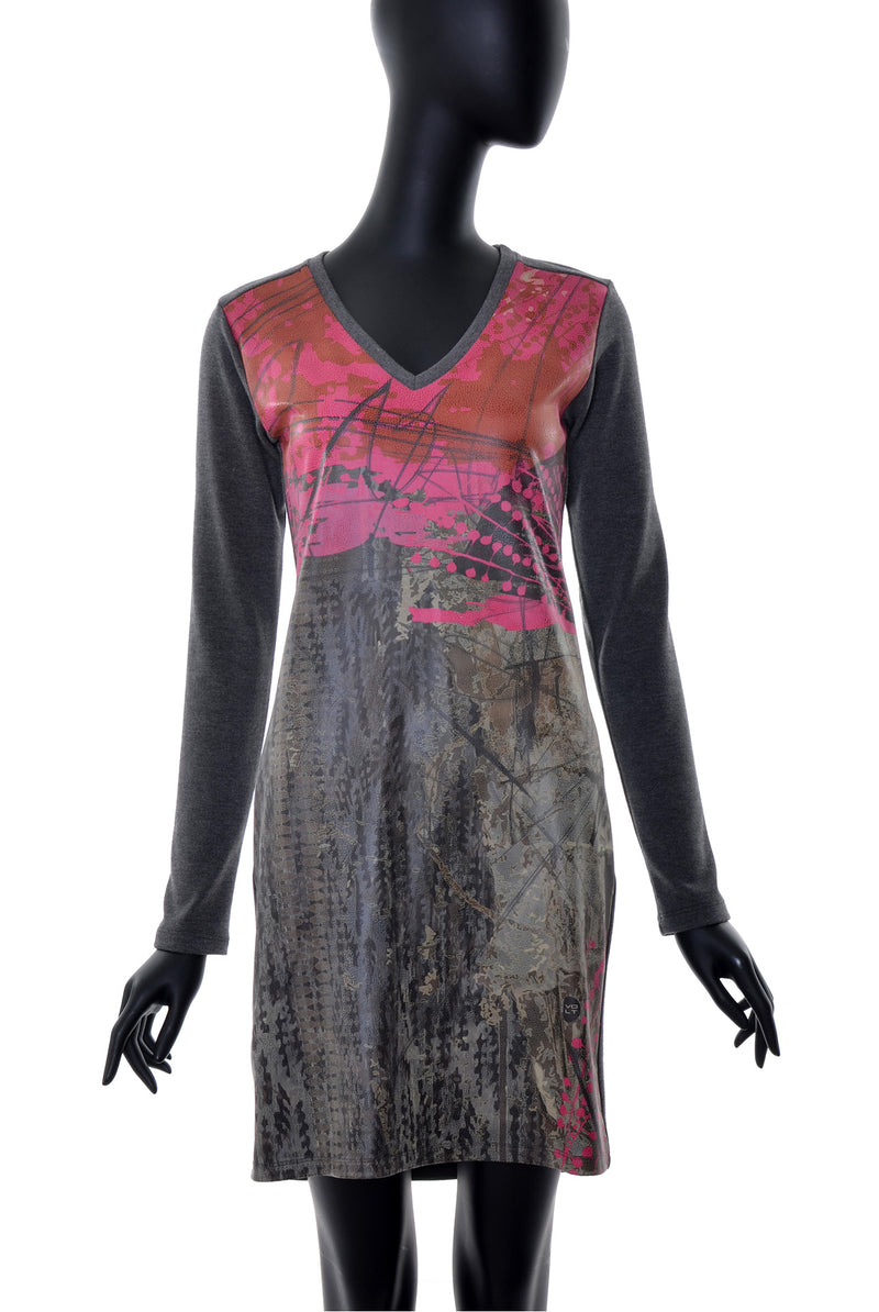 Robe droite manches longues