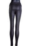 Legging à Bande Texture Cuir
