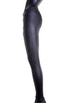 Legging à Bande Texture Cuir