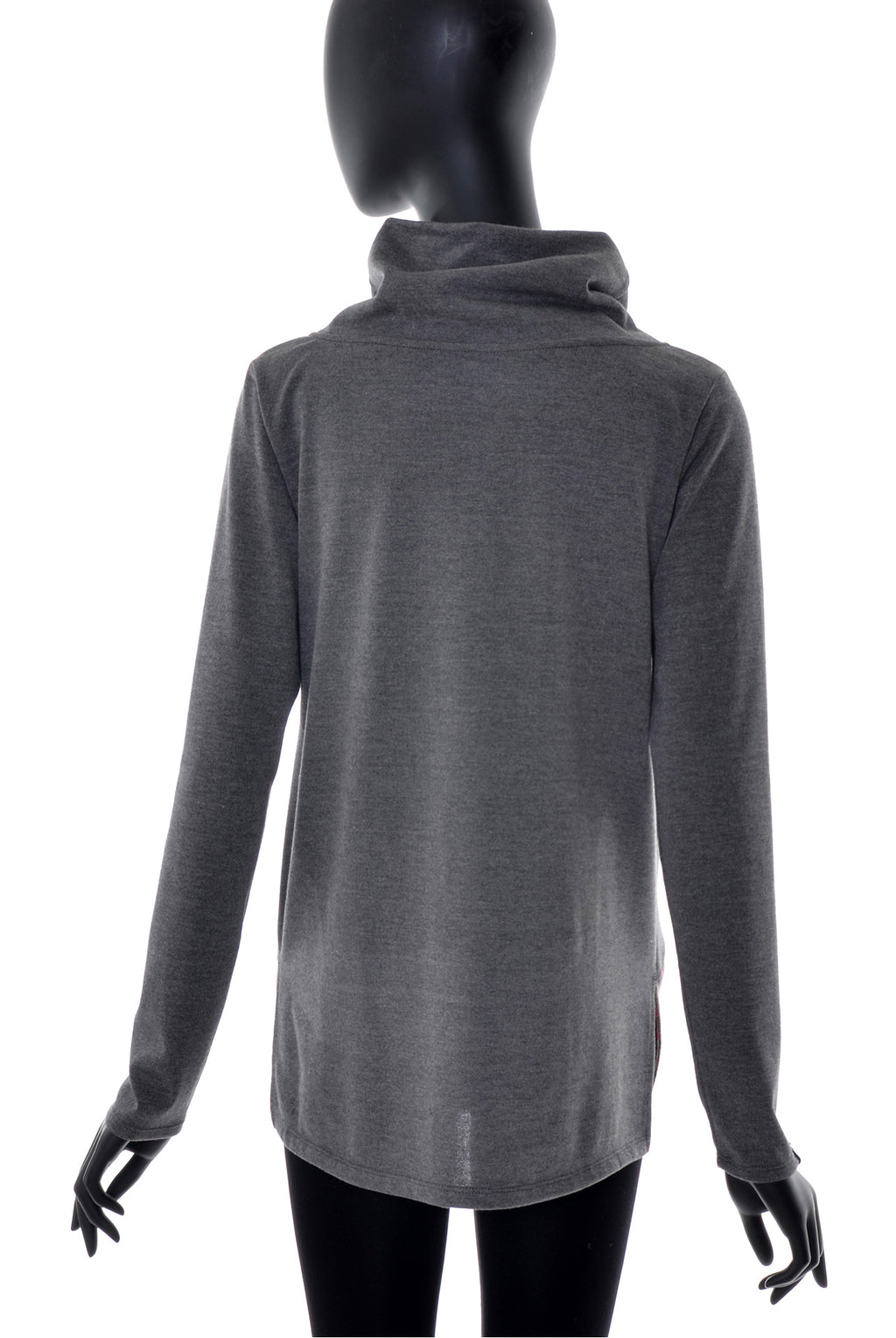 Pull Col Châle à Bande Imprimée