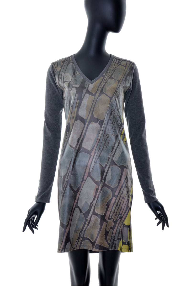 Robe droite manches longues