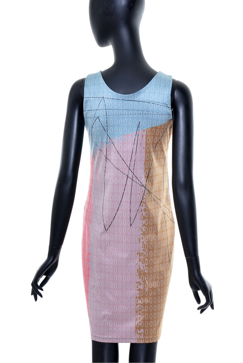 Robe droite cocktail effet suède no.384