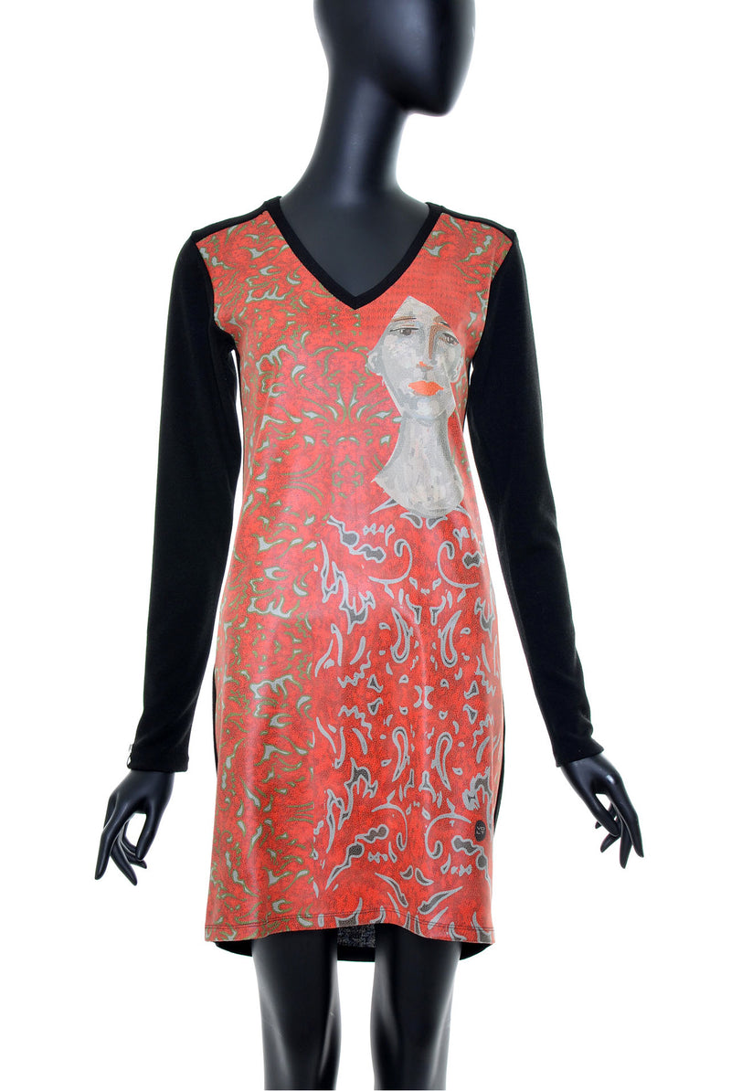 Robe droite manches longues no.386