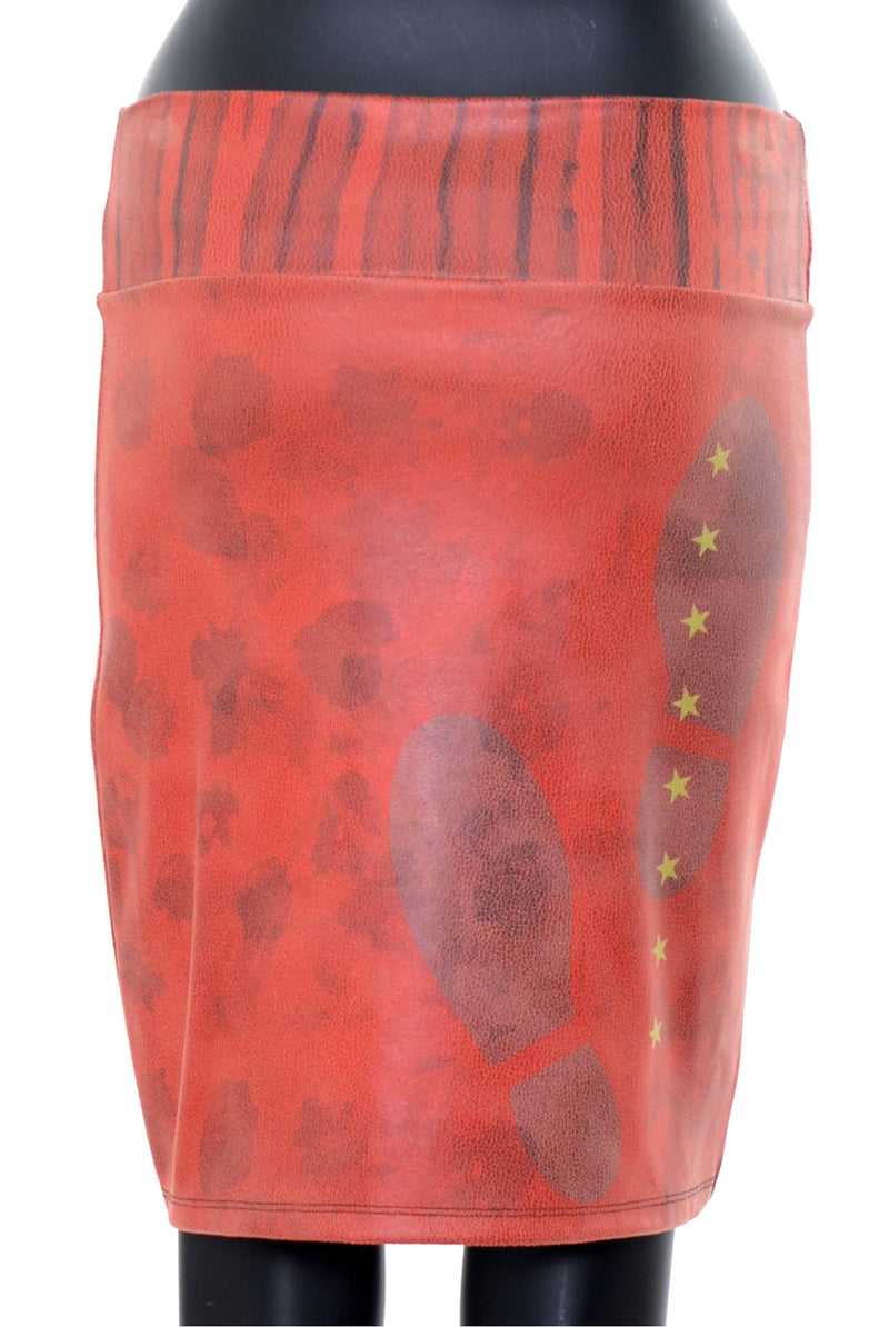 Jupe droite cuir «vegan» no.388