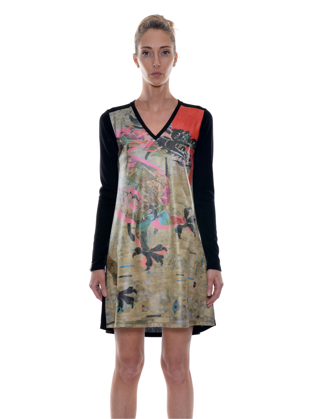 Robe évasée manches longues  no.400
