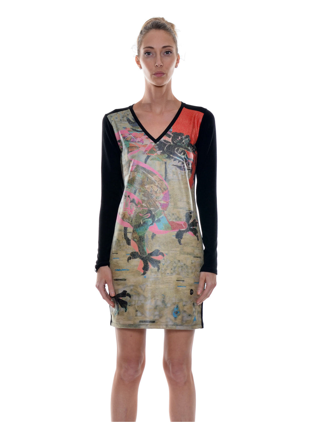 Robe droite manches longues  no.400