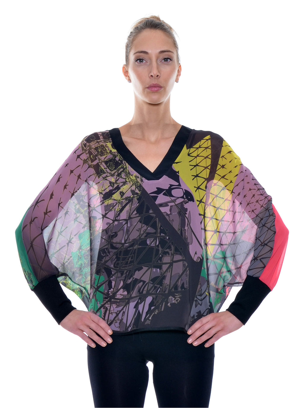 Pull Chiffon Col V no.401