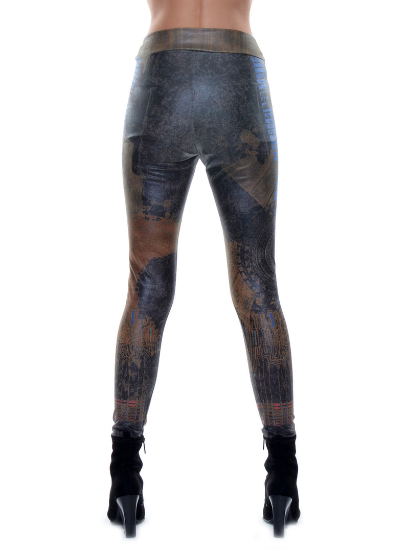 Legging Imprimé Texture Cuir no.404