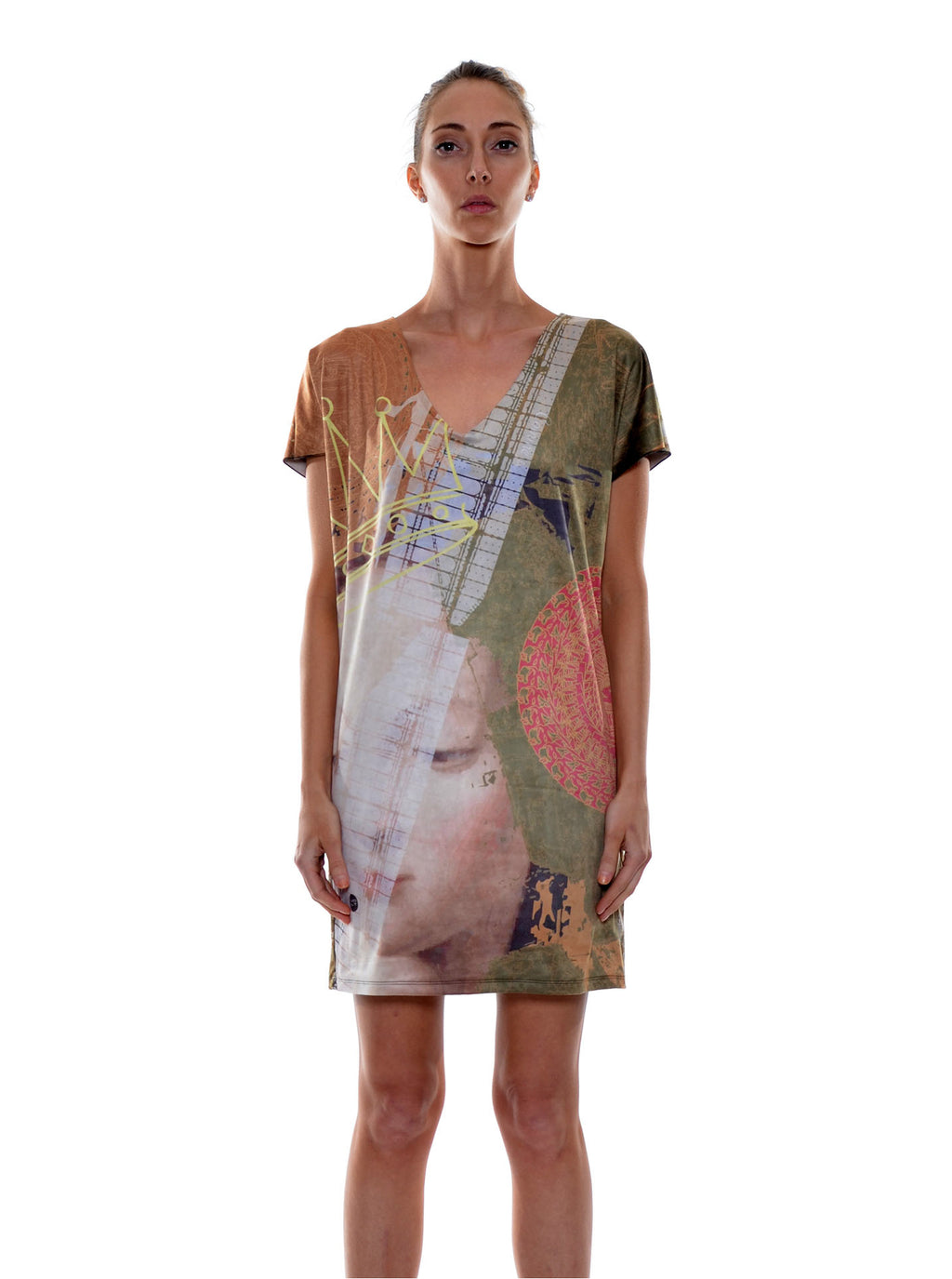 Robe│Tunique effet suède no.404