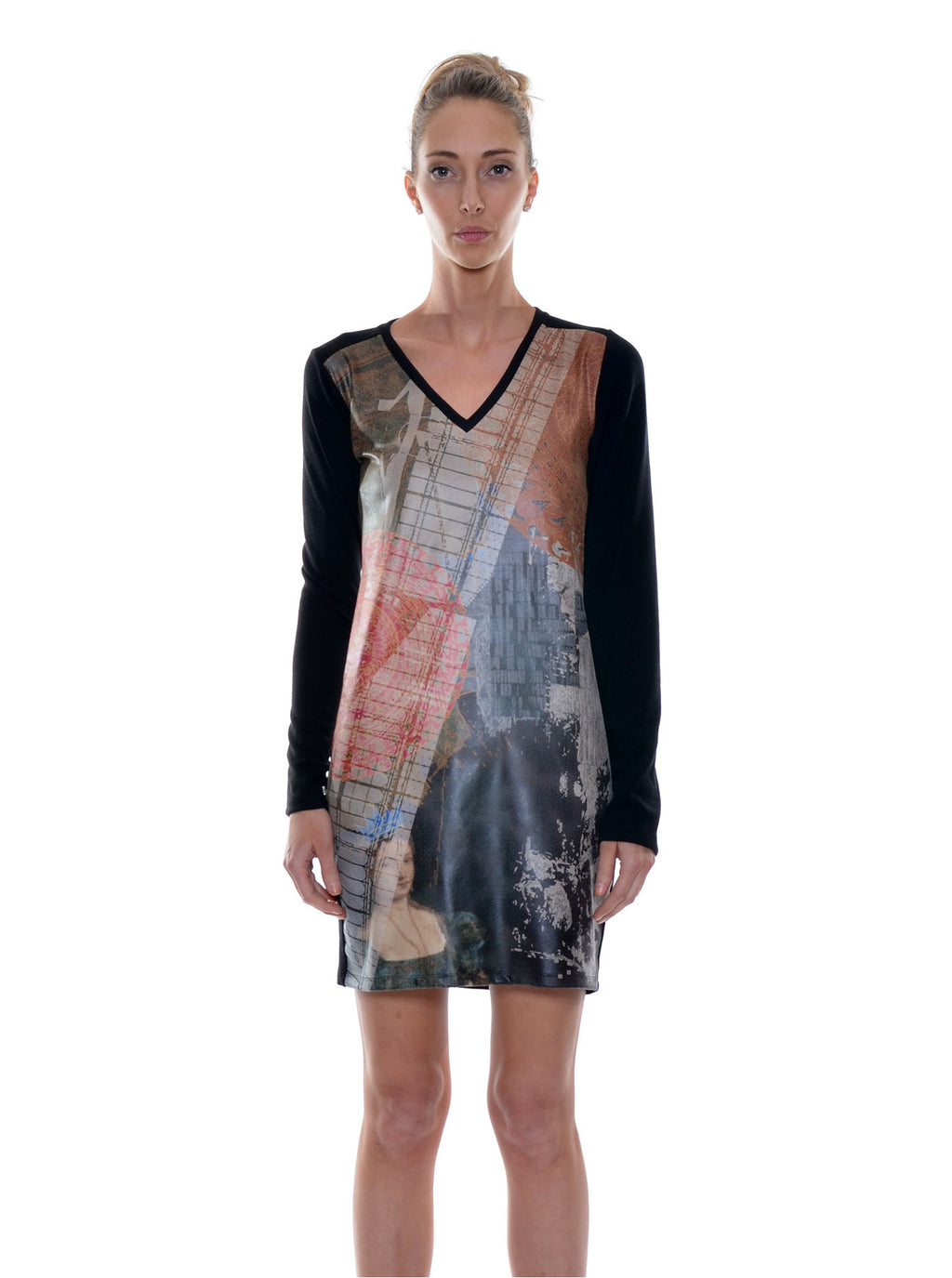 Robe droite manches longues  no.404
