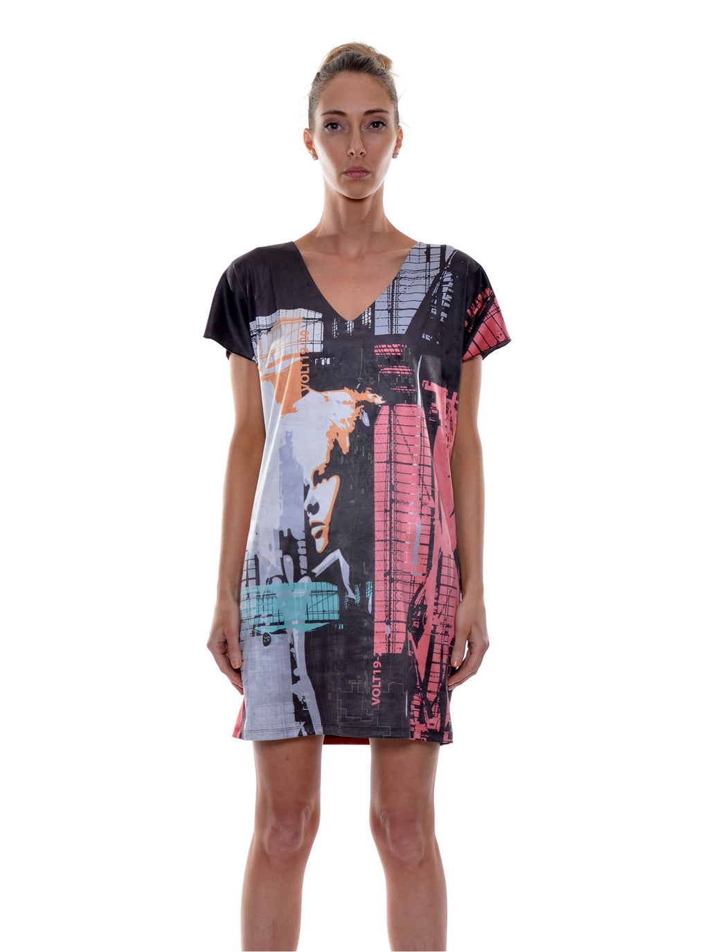 Robe│Tunique effet suède no.405